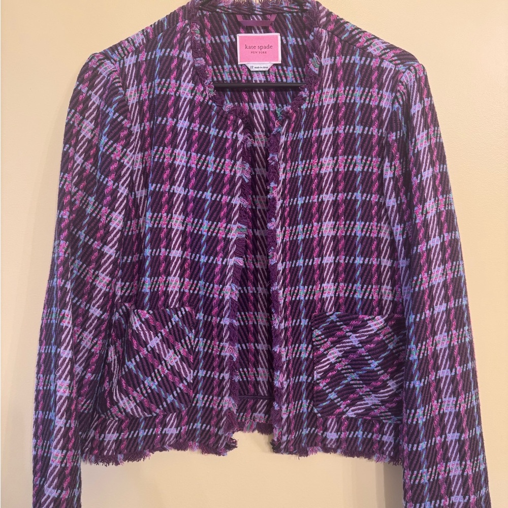 Kate Spade Vibrant Plaid Women's Blazer